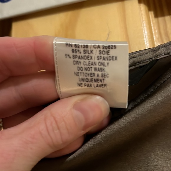 Grey/brown silk, Guess mini-dress, size M - Picture 3 of 4